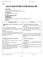 Giáo án môn Tin học 7 tiết 6: Các thành phần chính và dữ liệu trên trang tính