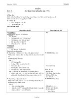 Giáo án khối 2 môn Toán - Tiết 2: Ôn tập các số đến 100 (tt)