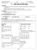 Giáo án lớp 6 môn học Số học - Tuần 2 - Tiết 6 - Bài 5 : Phép cộng và phép nhân