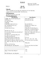 Giáo án các môn lớp 1 - Tuần 15