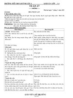 Kế hoạch bài dạy khối 1 - Tuần 27 - Trường tiểu học Quỳnh Lập A