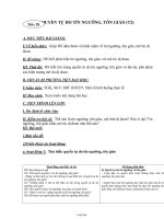 Giáo án Giáo dục công dân 7 tiết 28: Quyền tự do tín ngưỡng, tôn giáo (tiết 2)