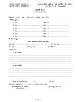 Mẫu Biên bản đánh giá tiết dạy