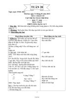 Thiết kế bài học khối 1 - Tuần lễ 20