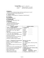 Giáo án môn Tiếng Anh 11 - Period 70: Preparation - Lesson: Revision of the first semester 3