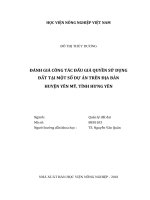 Đánh giá công tác đấu giá quyền sử dụng đất trại một số dự án trên địa bàn huyện yên mỹ, tỉnh hưng yên   