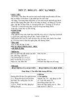 Giáo án Vật lí Lớp 8 - Tiết 27: Đối lưu - Bức xạ nhiệt