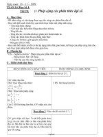 Giáo án Đại số 8 Tiết 28 §5: Phép cộng các phân thức đại số