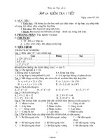 Giáo án môn Đại số 6 - Tiết 18: Kiểm tra 1 tiết