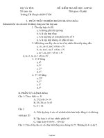 Đề kiểm tra số học lớp 6c thời gian: 45 phút trường trung học chuyên Kon Tum