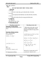 Giáo án Bổ trợ kiến thức Toán 8 - GV: Nguyễn Quốc Huy - Trường THCS Quảng Đông