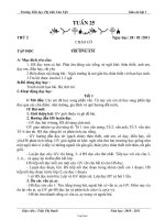 Giáo án giảng dạy khối 1 - Tuần 25 - Trường tiểu học thị trấn Cửa Việt