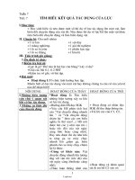 Giáo án môn Lí lớp 6 - Tuần 7 - Tiết 7: Tìm hiểu kết quả tác dụng của lực