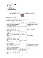 Giáo án môn Ngữ văn 6 - Tiết 12: Cách lập dàn ý của kiểu bài tự sự