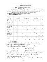 Giáo án môn Toán 11 - Kiểm tra chương II