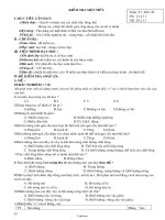 Giáo án Vật lý lớp 6 - Tuần 27 - Tiết 26 - Kiểm tra 1 tiết