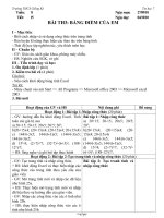 Giáo án Tin học 7 tuần 8 Bài thực hành 3: Bảng điểm của em