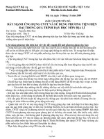 Báo cáo Chuyên đề: Đẩy mạnh ứng dụng CNTT và sử dụng phương tiện hiện đại trong quá trình dạy học môn Địa lí