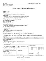 Giáo án môn học Số học lớp 6 - Tuần 24 - Tiết 70 : Phân số bằng nhau