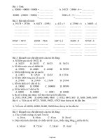 Đề cương ôn tập Học kì II Toán 3