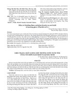 Hiện trạng chất lượng môi trường nước nuôi tôm vùng ven biển Nam Định và Quảng Ninh