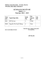 Chuyên đề Phân môn luyện từ và câu học kì I - Lớp 3