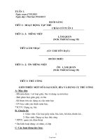 Thiết kế bài dạy lớp 1 - Tuần học 1 năm 2013