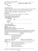 Giáo án dạy Ngữ văn 6 tiết 115: Kiểm tra tiếng việt