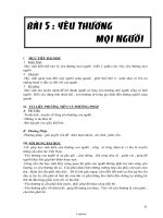 Giáo án Giáo dục công dân 7 bài 5: Yêu thương mọi người