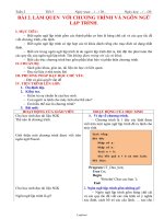 Giáo án Tin học 8 - Tiết 3, Bài 2: Làm quen với chương trình và ngôn ngữ lập trình - Năm học 2010-2011 - Lê Hoàng Minh