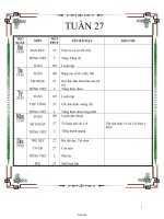 Thiết kế bài dạy lớp 1 - Tuần số 27 năm học 2013