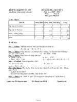 Đề kiểm tra học kỳ I năm học: 2009 - 2010 môn: Toán 6 thời gian: 90 phút