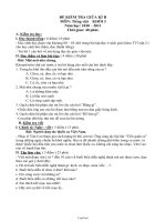 Đề kiểm tra giữa kì II môn: Tiếng Việt khối 3 năm học: 2010 – 2011 thời gian: 40 phút