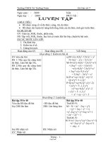 GA Đại số 7 - THCS Võ Trường Toản - Tiết 58: Luyện tập Cộng, trừ đa thức