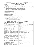 Giáo án dạy Đại số 8 tiết 21: Phân thức đại số