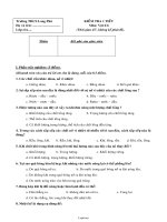 Kiểm tra 1 tiết môn: Vật lí 6 (thời gian 45 phút, không kể phát đề)