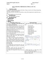 Giáo án Tin học 7 Bài 1: Chương trình bảng tính là gì? (t2)