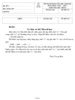 Đề tham khảo giữa học kì I năm 2010 - 2011 môn Tiếng Việt lớp 2