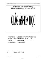 Giáo án Tin học 9 - Năm học 2007-2008 - Nguyễn Hữu Tâm