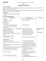 Thiết kế bài dạy lớp 2, kì I - Tuần 10