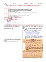 Giáo án Tin học 8 - Tiết 10, Bài thực hành 2: Viết chương trình để tính toán - Năm học 2010-2011 - Lê Hoàng Minh