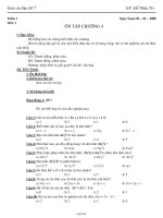 Giáo án Đại Số 7 - GV: Đỗ Thừa Trí - Tiết 64: Ôn tập chương 4