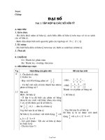 Giáo án môn Đại số lớp 7 - Tiết 1 đến tiết 5