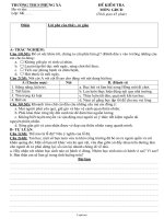 Đề kiểm tra môn: Giáo dục công dân thời gian 45 phút