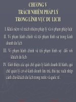 Bài giảng Pháp luật trong kinh doanh du lịch – Chương 5: Trách nhiệm pháp lý trong lĩnh vực du lịch