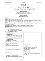 Thiết kế bài học khối lớp 4 - Tuần học 20