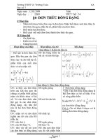 GA Đại số 7 - THCS Võ Trường Toản - Tiết 54: Đơn thức đồng dạng