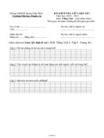 Bài kiểm tra giữa học kì I năm học: 2010 – 2011 môn: Tiếng Việt lớp 2(đọc hiểu)