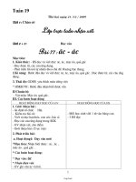 Kế hoạch bài học lớp 1 - Tuần thứ 19