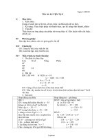 Giáo án môn Đại số 6 - Tiết học 10, 11: Luyện tập